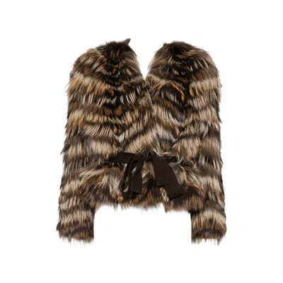 Yves Salomon Veste 55cm In Multi