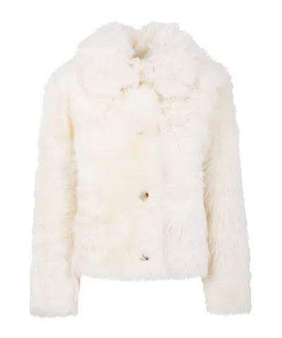 YVES SALOMON LONG-SLEEVED LAMB-FUR JACKET