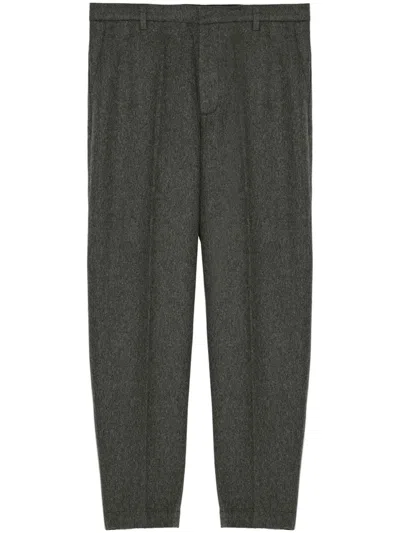 Yves Salomon Virgin Wool Chinos In Grau