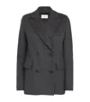 Yves Salomon Double Breasted Blazer In Black