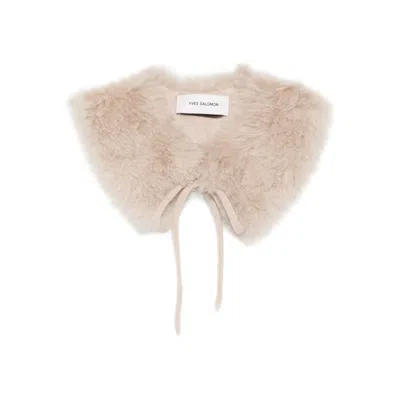 Yves Salomon V-neck Scarf In Pink