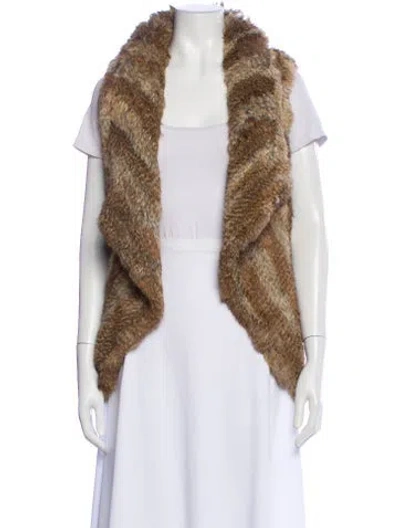 Pre-owned Yves Salomon V-neck Sweater In Neutral