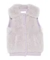 Yves Salomon Textured Gilet In Gray