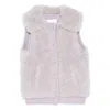 Yves Salomon Textured Gilet In Purple