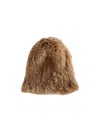 Yves Salomon Warm Fuzzy Hat In Brown