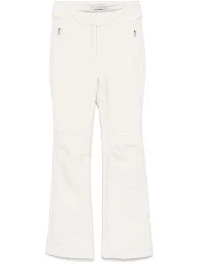 Yves Salomon Waterproof Flared Ski Trousers In White