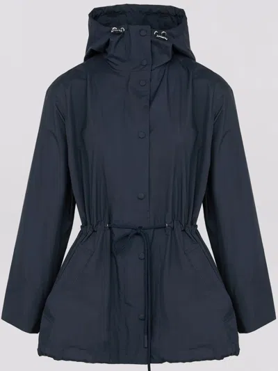 Yves Salomon Waterproof Jacket In Blue