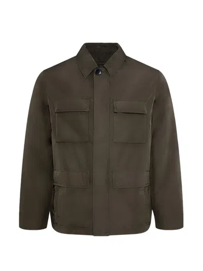 Yves Salomon Waterproof Jacket In Green