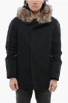 YVES SALOMON WATERPROOF PADDED JACKET WITH DETACHABLE REAL FUR TRIM