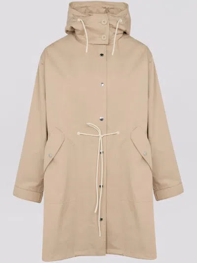 Yves Salomon Waterproof Parka In Neutrals