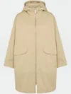 Yves Salomon Waterproof Parka In Neutrals