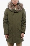 YVES SALOMON WATERPROOF PARKA WITH DETACHABLE REAL FUR TRIM