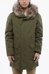 YVES SALOMON WATERPROOF PARKA WITH DETACHABLE REAL FUR TRIM