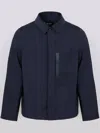 Yves Salomon Waterproof Shirt Jacket In Blue