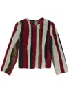 Yves Salomon Wave-pattern Jacket In White