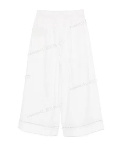 Yves Salomon Wide-leg Casual Pants In White