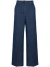 Yves Salomon Wide-leg Jeans In Blue