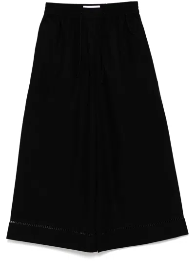 Yves Salomon Hose Mit Weitem Bein In Schwarz