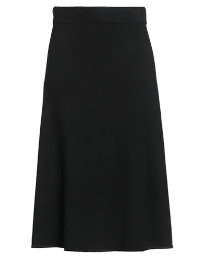 Yves Salomon Woman Midi Skirt Black Size M Wool, Cashmere