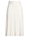 Yves Salomon Woman Midi Skirt Ivory Size S Wool, Cashmere In White