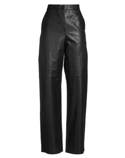 Yves Salomon Woman Pants Black Size 8 Lambskin