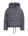 Yves Salomon Woman Puffer Lead Size 4 Polyester In Blue