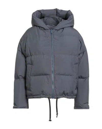 Yves Salomon Woman Puffer Lead Size 4 Polyester In Blue