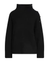 Yves Salomon Button Turtleneck Sweater In Black