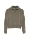Yves Salomon Wool Turtleneck Pullover In Brown