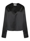 Yves Salomon Wool Blend Blouse In Black