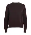 Yves Salomon Wool-blend Sweater In Brown