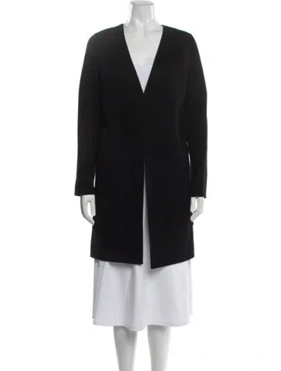 Pre-owned Yves Salomon Wool Coat In Black