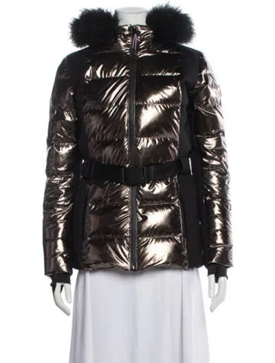 Pre-owned Yves Salomon Wool Down Jacket In Black