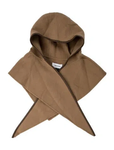 Pre-owned Yves Salomon Wool Shawl W/ Tags In Brown