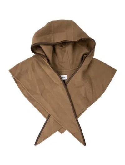 Pre-owned Yves Salomon Wool Shawl W/ Tags In Brown