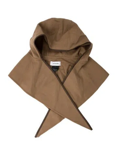 Pre-owned Yves Salomon Wool Shawl W/ Tags In Brown