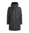 Yves Salomon Wool-silk Down Mink-trim Coat In Multi