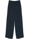 Yves Salomon Wool Tailored Trousers In Blue