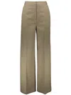 Yves Salomon Wool Trousers In Neutrals
