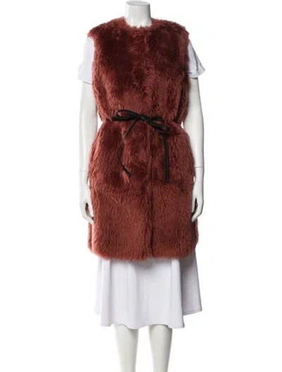 Pre-owned Yves Salomon Wool Vest In Brown