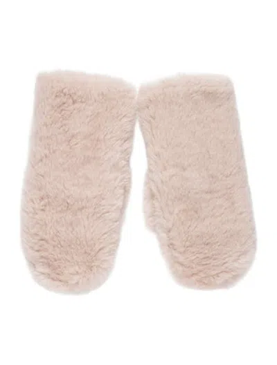 Pre-owned Yves Salomon Wool Winter Gloves In Pink