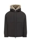 Yves Salomon Down Coyote Fur-trim Waterproof Parka In Black