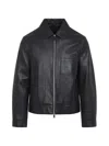 Yves Salomon Black Solid Jacket In Black