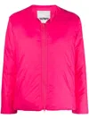 Yves Salomon Zip-fastening Padded Jacket In Pink