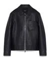 Yves Salomon Zip-up Leather Jacket In Black