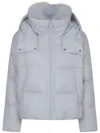 Yves Salomon Zip-up Puffer Jacket In Blue