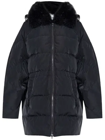 Yves Salomon Zipped Down Jacket In Black