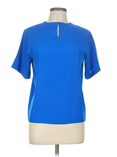 Pre-owned Yves St. Clair Short Sleeve Blouse In Blue