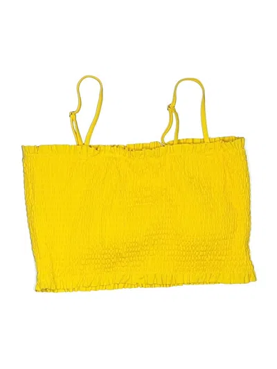 Pre-owned Yvette Swimsuit Top Yellow Swimwear