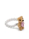 Yvmin Bear-detail Ring In White